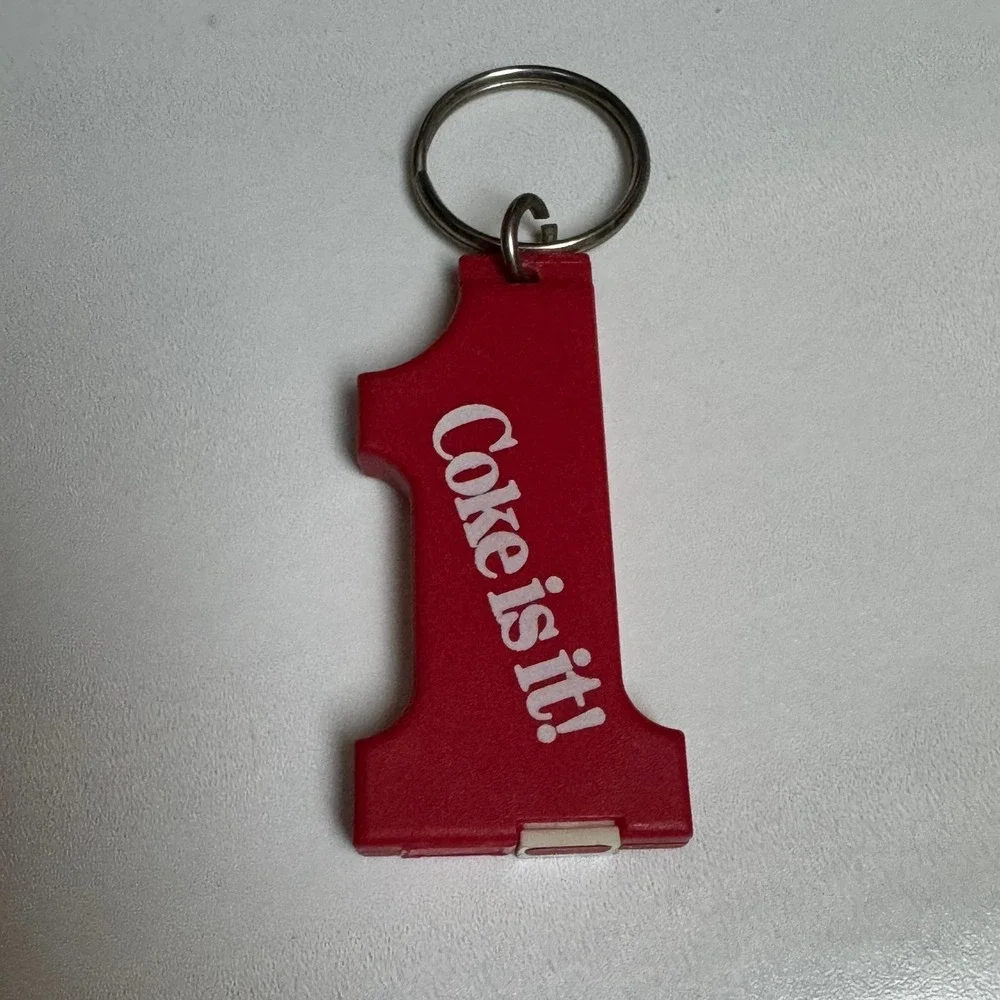 Coca Cola Number 1 One Keychain  Hidden‎ Mini Pen Does not Work Key Ring Fob